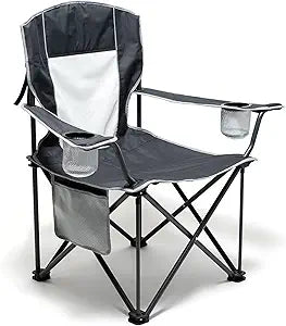 Xl Oversized Camping Chair, Folding Camp Chairs For Adults Heavy Duty Big Tall 300 Lbs, Padded Portable Quad Arm Lawn Chair
