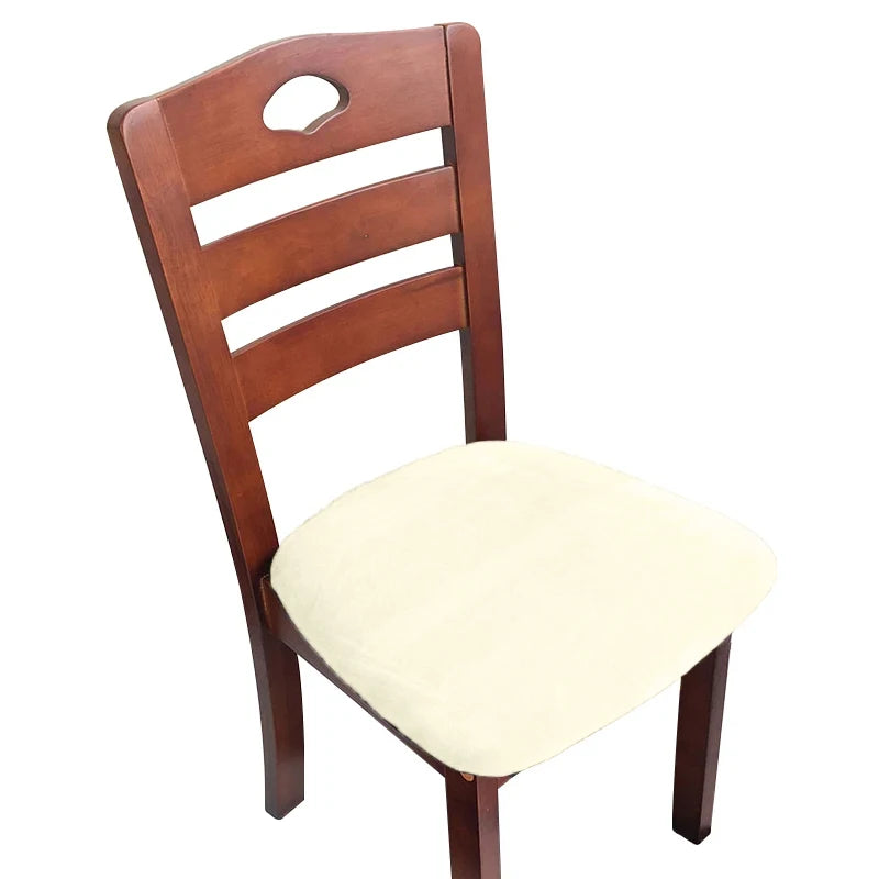 Velvet Chair Seat Cover Super Soft Seat Cushion Covers Stretch Chair Cover Slipcovers For Hotel Banquet Dining Living Room