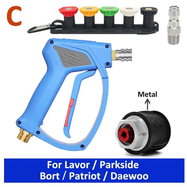KAIKARAI High Pressure Washer Water Gun Outdoor Snow Foam Gun Car Wash Spray Gun Watering Can 4080PSI for Nilfisk Parkside Lavor