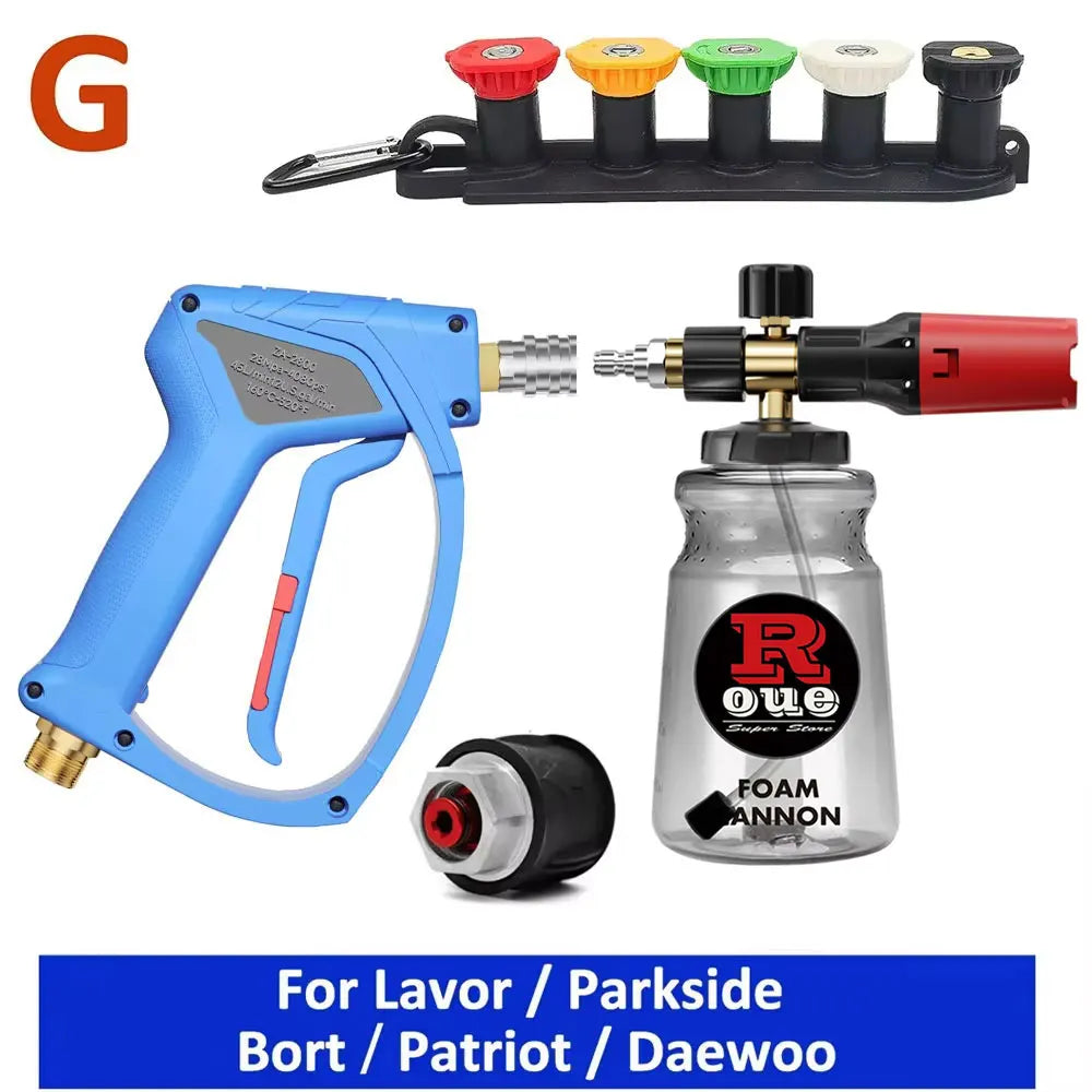 KAIKARAI High Pressure Washer Water Gun Outdoor Snow Foam Gun Car Wash Spray Gun Watering Can 4080PSI for Nilfisk Parkside Lavor