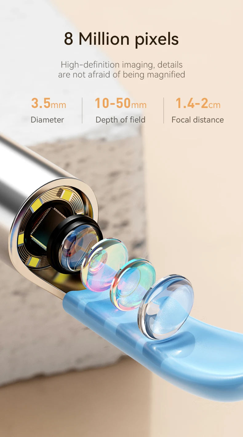 Ear Wax Removal Tool Camera 8M HD Camera and 6 LED Lights Ear Cleaner with Camera Endoscope Ear Cleaning kit for Adult and Child