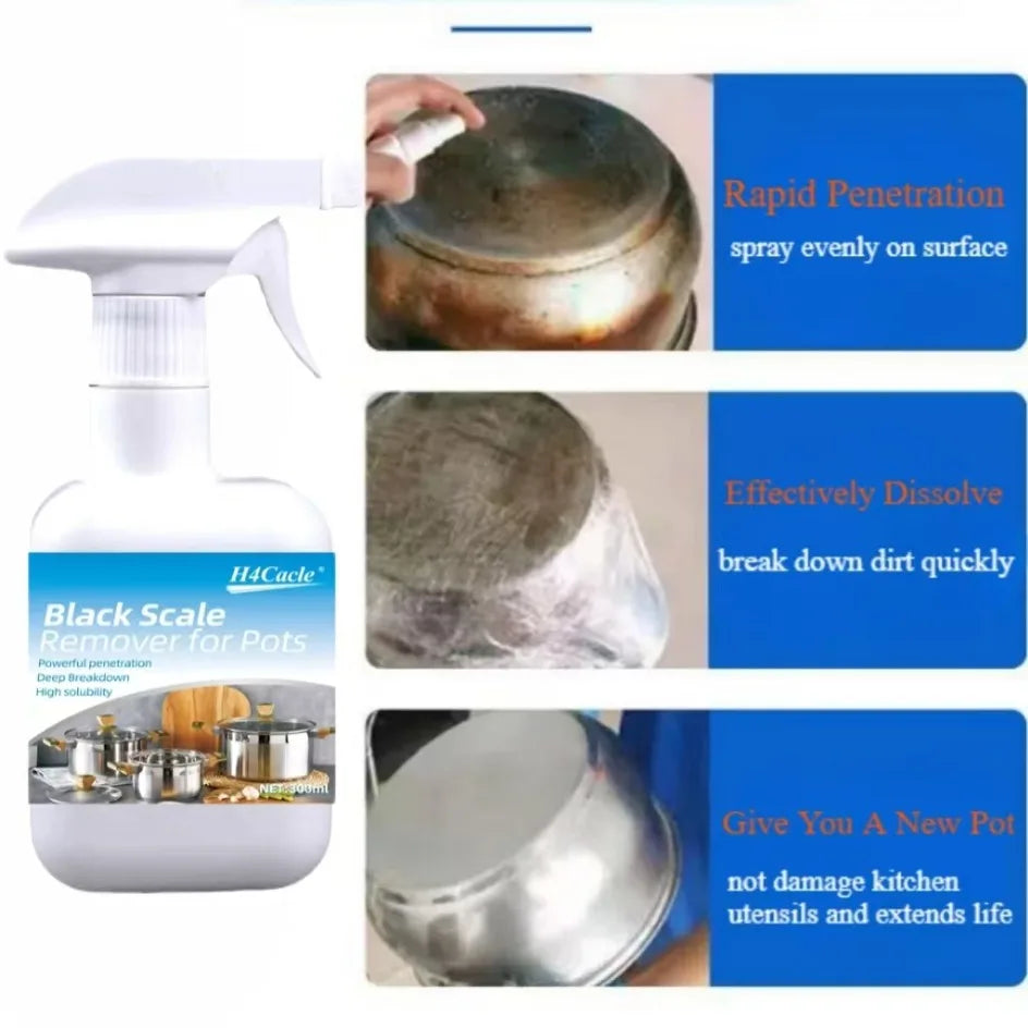 Pan Bottom Cleaning Decontamination Agent Kitchen Blackening Scale Remover Home Polishing Oven Oil Stain Ware Cooktop Spray