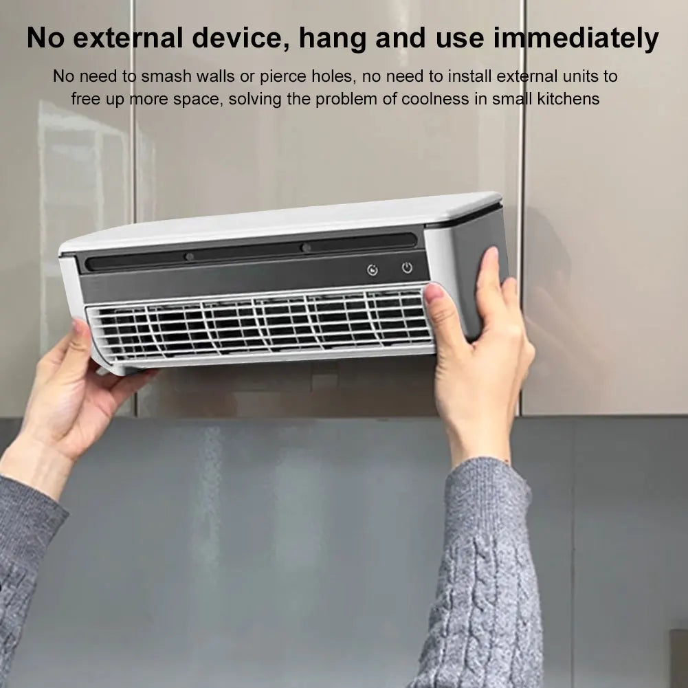 Wall-Mounted Air Cooling Fan 15W Power Quick Cooling Easy To Install Leafless  3 Speeds Home Kitchen Air Conditioning Fan