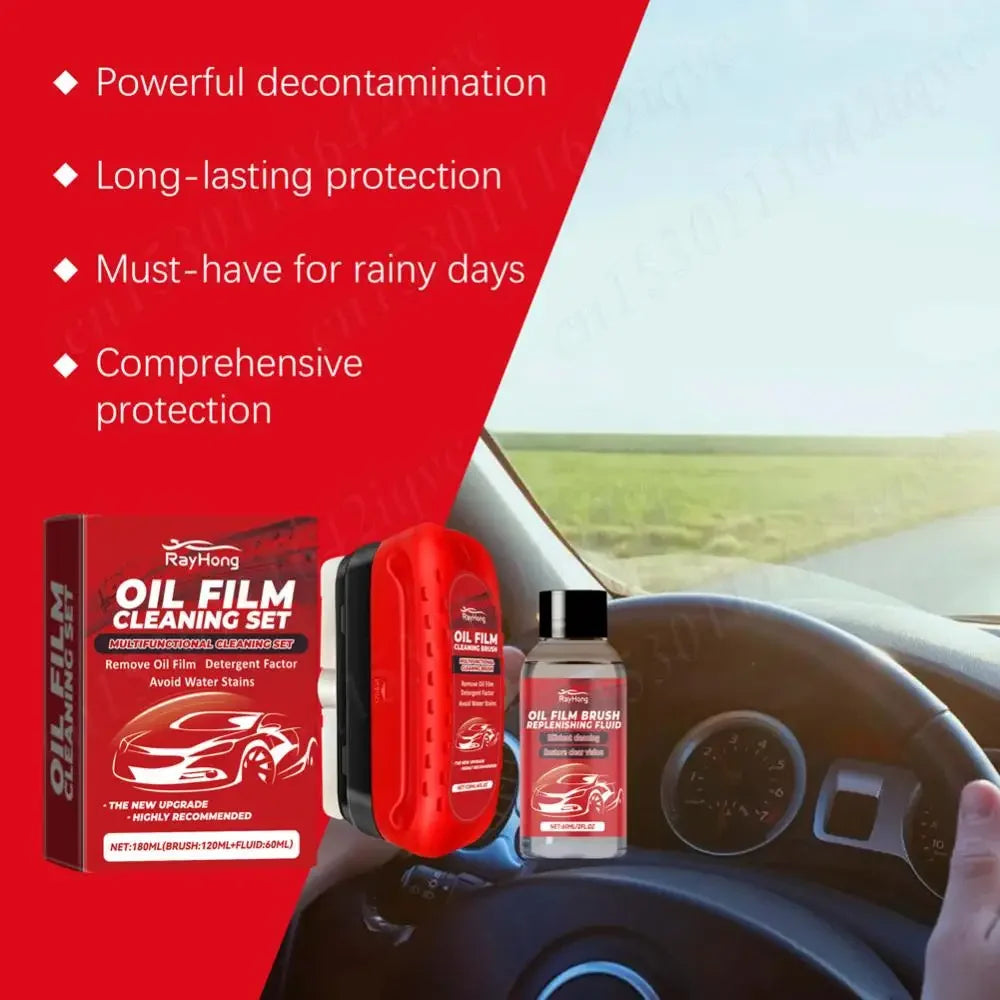 Car Windshield Oil Film Cleaner Glass Cleaning Board Glass Cleaning Wipe Board Glass Oil Film Remover Car Glass Cleaner Brush