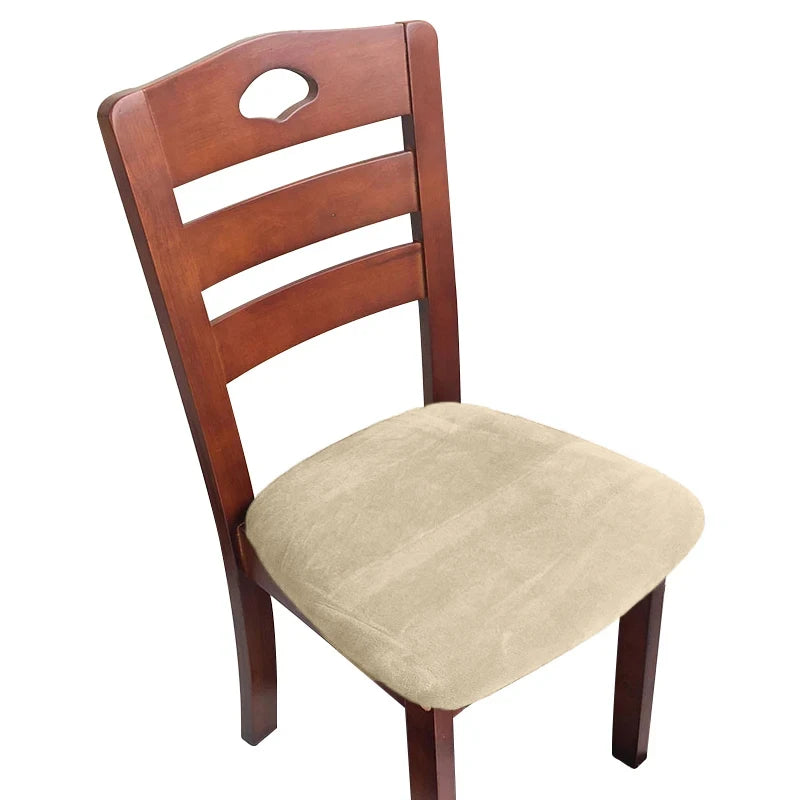 Velvet Chair Seat Cover Super Soft Seat Cushion Covers Stretch Chair Cover Slipcovers For Hotel Banquet Dining Living Room