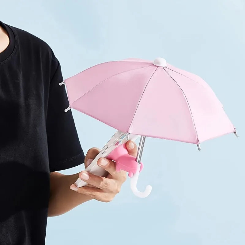 Piggy Suction Cup Universal Mini Umbrella Stand, Outdoor Anti-Glare Sunshade, Protect Your Phone From Rain, Anti-Reflective