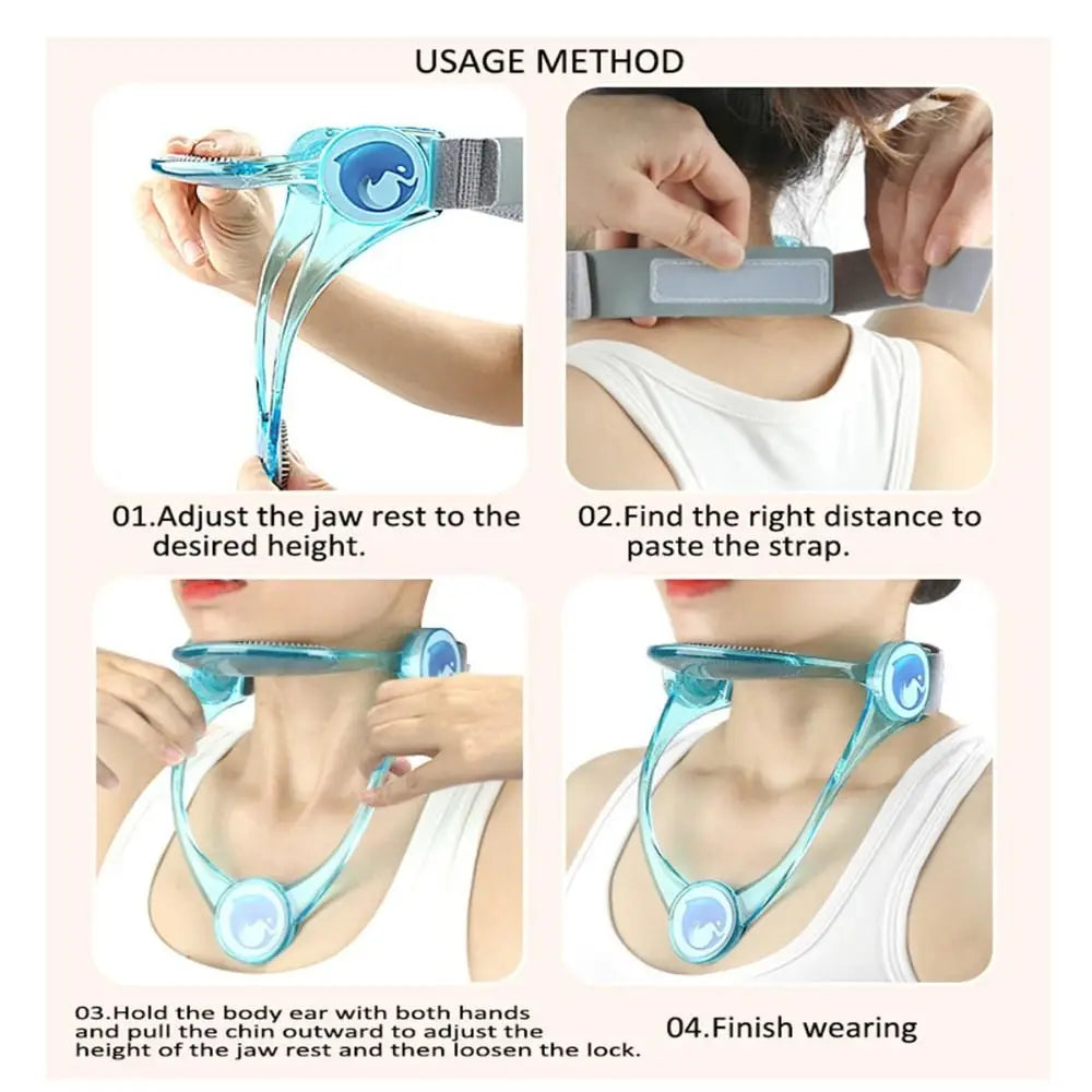 Adjustable Neck Brace TPU Cervical Spine Relief Cervical Collar Neck Correction Foldable Posture Corrector Office and Home