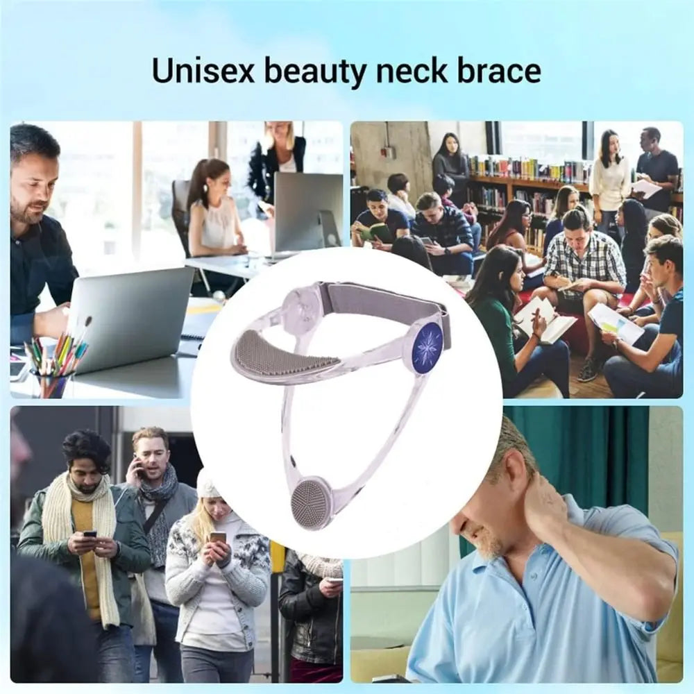 Adjustable Neck Brace TPU Cervical Spine Relief Cervical Collar Neck Correction Foldable Posture Corrector Office and Home