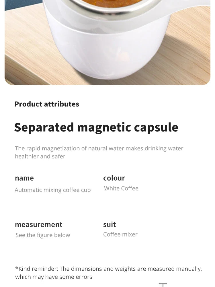 1PC Portable Smart Automatic Magnetic Stirring Cup Rechargeable Stainless Steel Lazy Rotating Mug Stirring Cup Drinking Tools