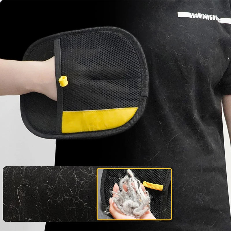 Pet Hair Remover Electrostatic Glove, Pets Grooming Gloves, High-Efficiency Pets Hairs Removal Gloves, Cat Hairs Removal Tool