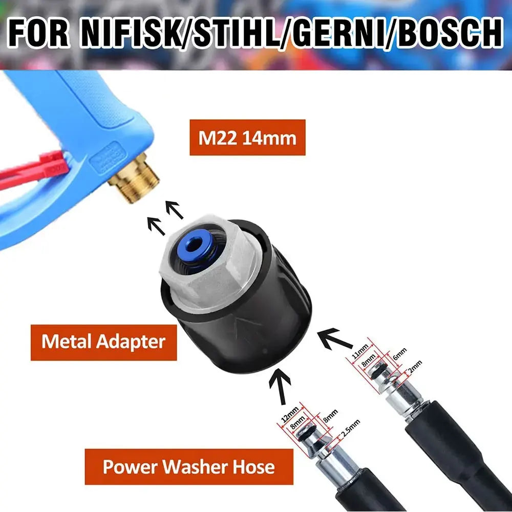 KAIKARAI High Pressure Washer Water Gun Outdoor Snow Foam Gun Car Wash Spray Gun Watering Can 4080PSI for Nilfisk Parkside Lavor