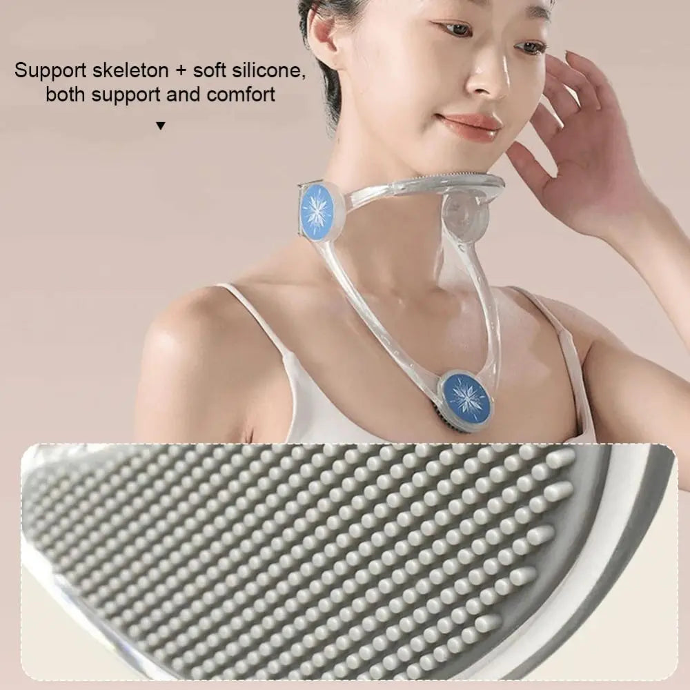 Adjustable Neck Brace TPU Cervical Spine Relief Cervical Collar Neck Correction Foldable Posture Corrector Office and Home