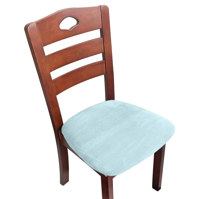 Velvet Chair Seat Cover Super Soft Seat Cushion Covers Stretch Chair Cover Slipcovers For Hotel Banquet Dining Living Room