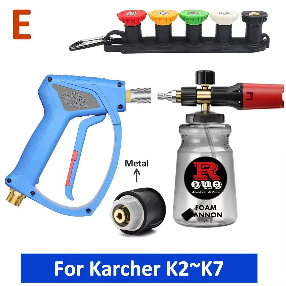 KAIKARAI High Pressure Washer Water Gun Outdoor Snow Foam Gun Car Wash Spray Gun Watering Can 4080PSI for Nilfisk Parkside Lavor