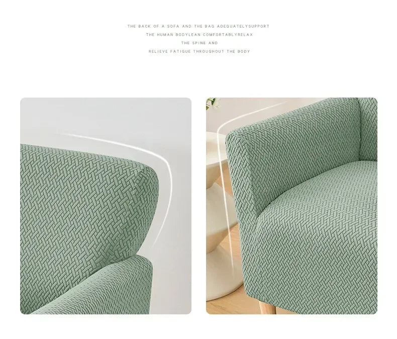 1PC Nordic Club Chair Cover for Living Room Elastic Jacquard Armchair Slipcover Non Slip Tub Single Sofa Slipcovers funda sillon