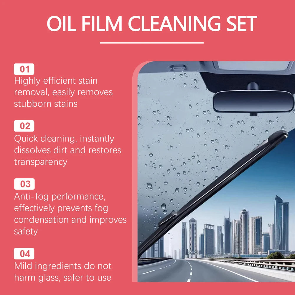 Car Windshield Oil Film Cleaner Glass Cleaning Board Glass Cleaning Wipe Board Glass Oil Film Remover Car Glass Cleaner Brush