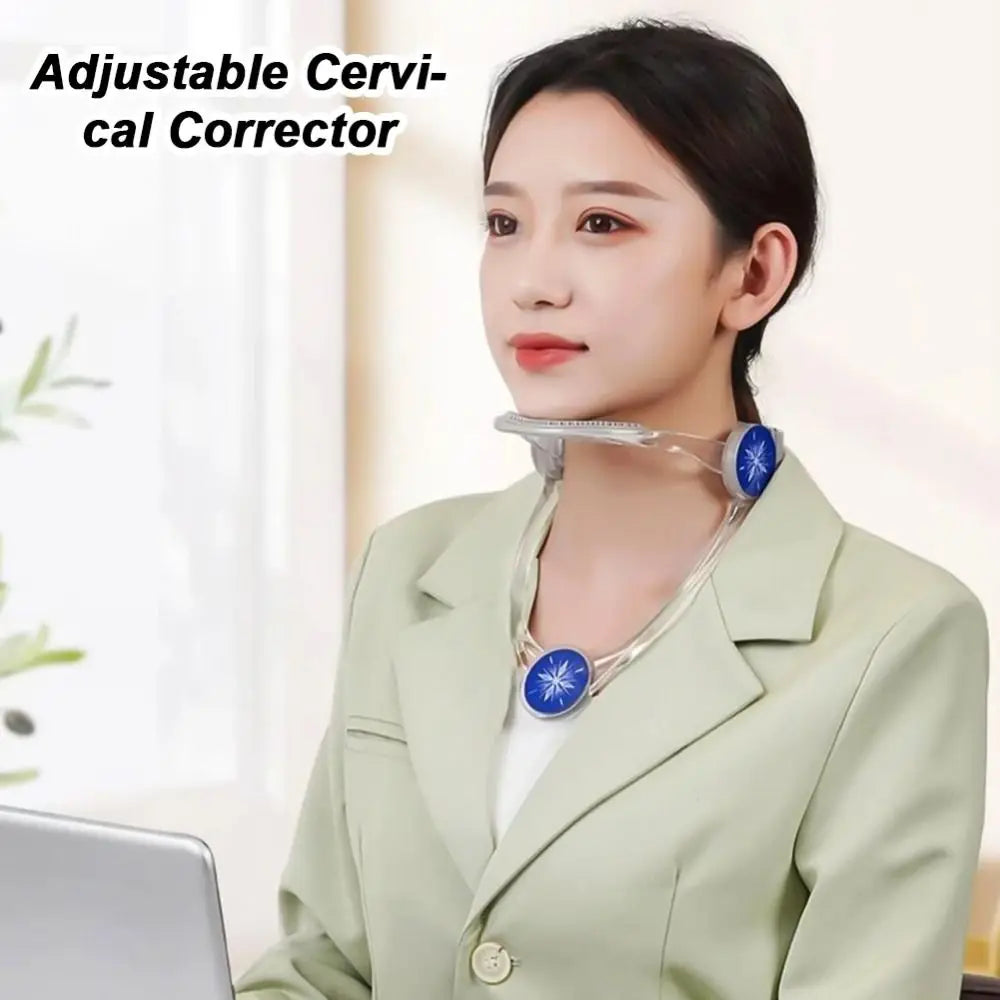 Adjustable Neck Brace TPU Cervical Spine Relief Cervical Collar Neck Correction Foldable Posture Corrector Office and Home