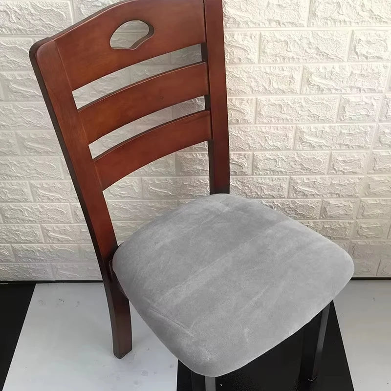 Velvet Chair Seat Cover Super Soft Seat Cushion Covers Stretch Chair Cover Slipcovers For Hotel Banquet Dining Living Room