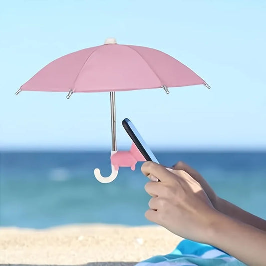 Piggy Suction Cup Universal Mini Umbrella Stand, Outdoor Anti-Glare Sunshade, Protect Your Phone From Rain, Anti-Reflective
