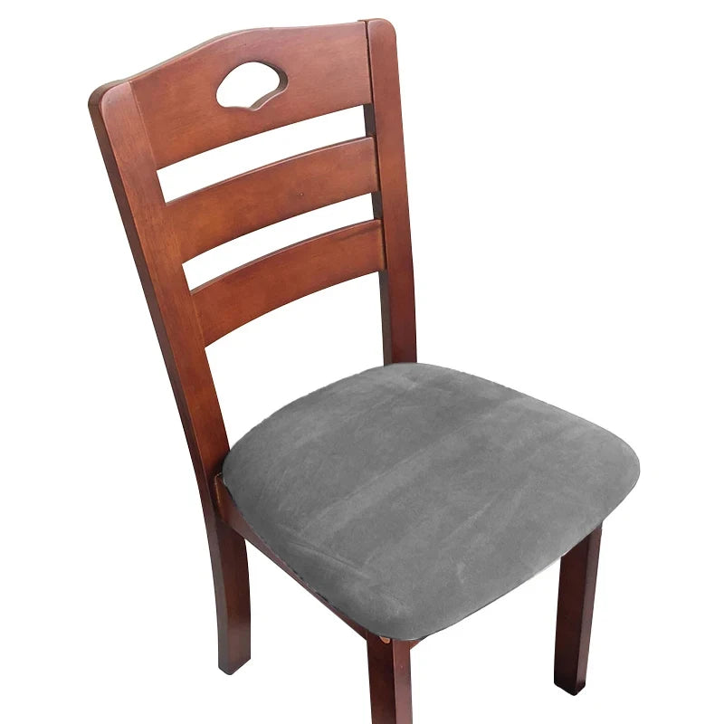 Velvet Chair Seat Cover Super Soft Seat Cushion Covers Stretch Chair Cover Slipcovers For Hotel Banquet Dining Living Room