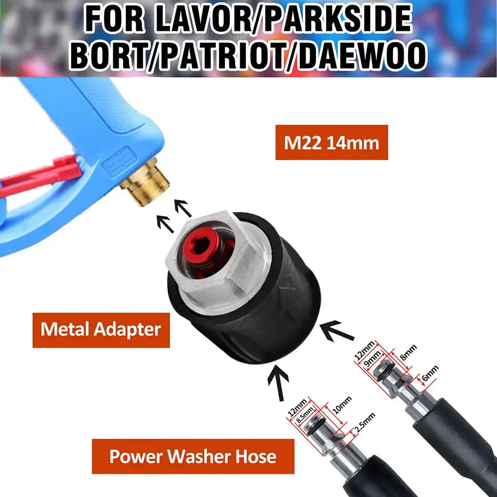 KAIKARAI High Pressure Washer Water Gun Outdoor Snow Foam Gun Car Wash Spray Gun Watering Can 4080PSI for Nilfisk Parkside Lavor
