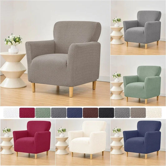 1PC Nordic Club Chair Cover for Living Room Elastic Jacquard Armchair Slipcover Non Slip Tub Single Sofa Slipcovers funda sillon