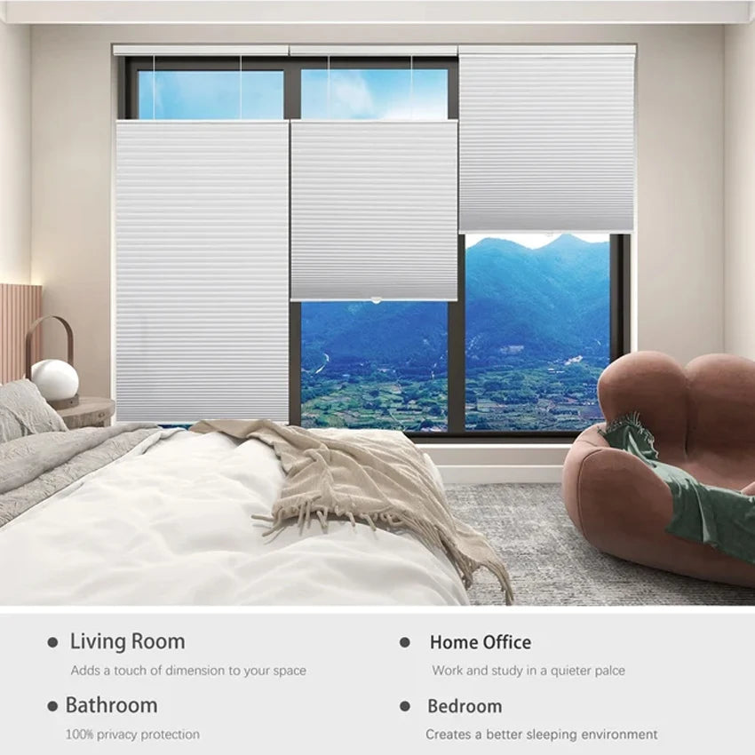 High Quality Light Filtering/Blackout Cellular Honeycomb Blinds Top and Down Window Shades For Living Room