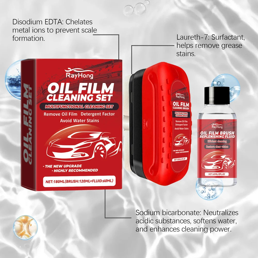 Car Windshield Oil Film Cleaner Glass Cleaning Board Glass Cleaning Wipe Board Glass Oil Film Remover Car Glass Cleaner Brush