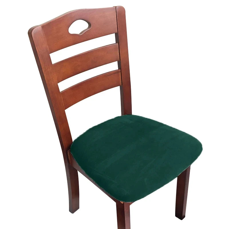 Velvet Chair Seat Cover Super Soft Seat Cushion Covers Stretch Chair Cover Slipcovers For Hotel Banquet Dining Living Room