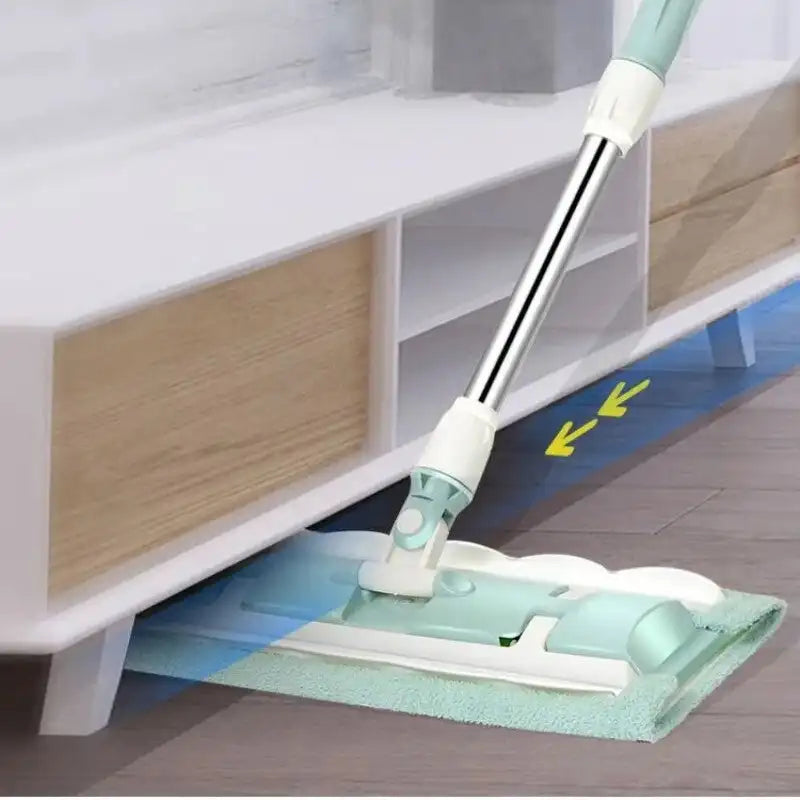 Flat Mop Stainless Steel Handle With Reusable Washable 3Mop Cloths Microfiber Large Telescopic Floor Mop Household Cleaning Tool