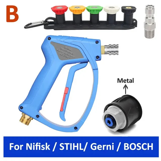 KAIKARAI High Pressure Washer Water Gun Outdoor Snow Foam Gun Car Wash Spray Gun Watering Can 4080PSI for Nilfisk Parkside Lavor