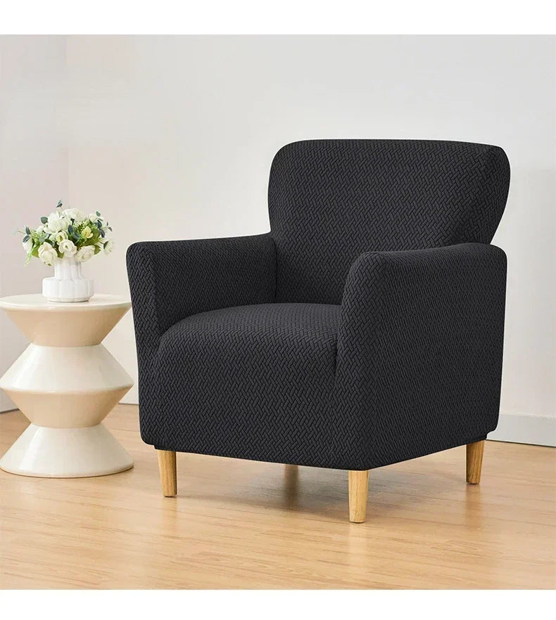 1PC Nordic Club Chair Cover for Living Room Elastic Jacquard Armchair Slipcover Non Slip Tub Single Sofa Slipcovers funda sillon