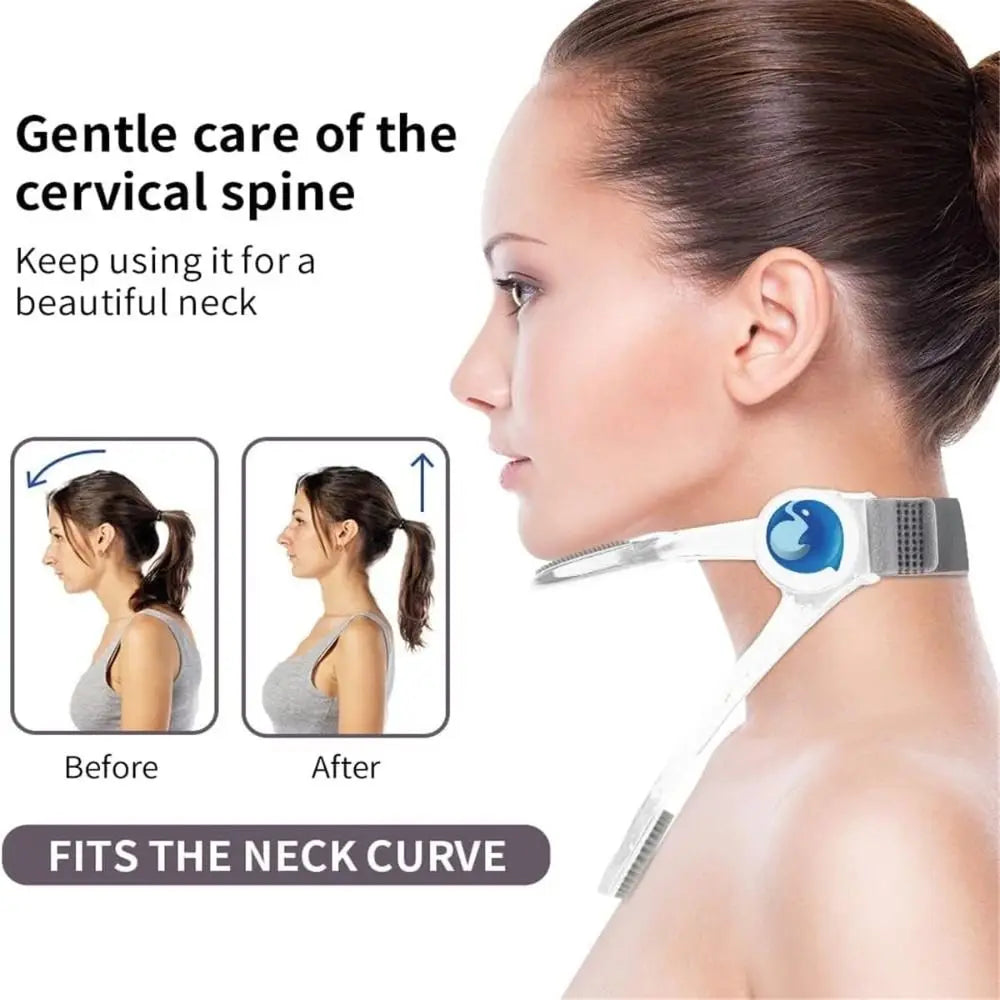 Adjustable Neck Brace TPU Cervical Spine Relief Cervical Collar Neck Correction Foldable Posture Corrector Office and Home