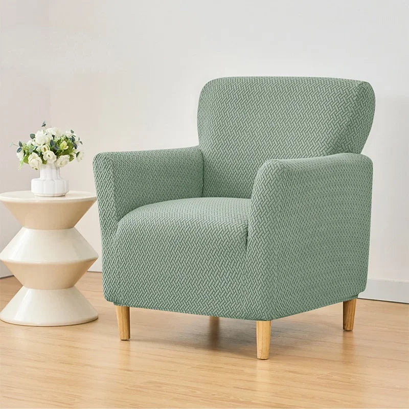 1PC Nordic Club Chair Cover for Living Room Elastic Jacquard Armchair Slipcover Non Slip Tub Single Sofa Slipcovers funda sillon