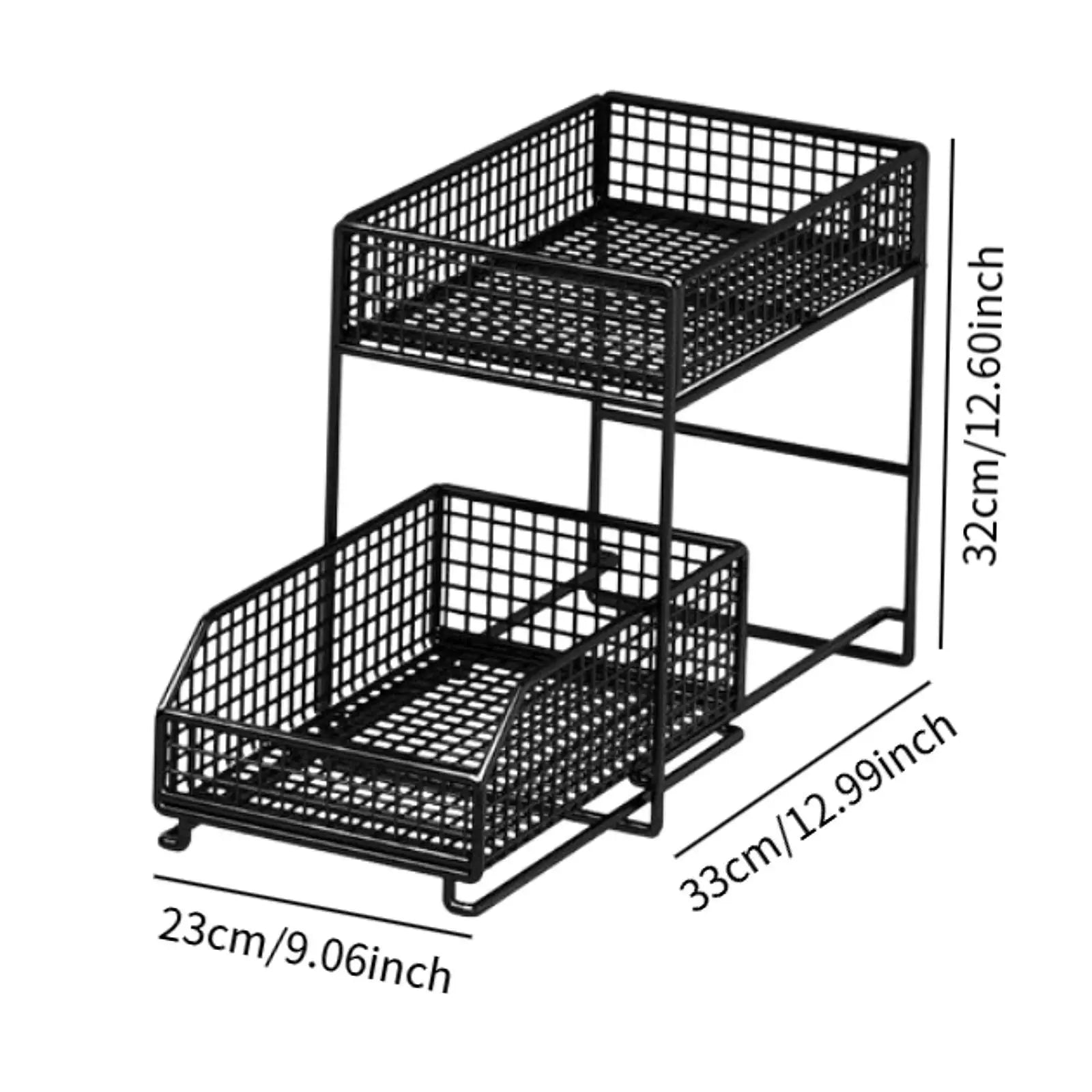 under Sink Organizer, Storage Sliding Cabinet Organizer 2 Tier Sliding Kitchen