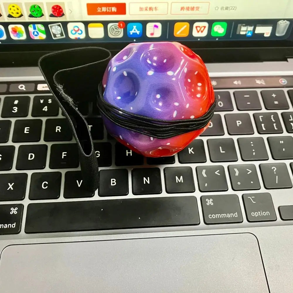 Creative Jump Ball High Bouncing Ball Exercise Hand Ball Game Wrist Return Rubber Ball Leisure Fun Wrist Elastic Ball Kids Toy