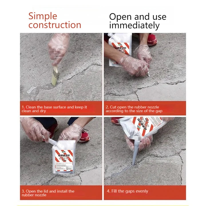 500ml Crack Sealing Adhesive Quick-drying and Self-leveling Cement for Crack Sealing Roof and Floor Crack Repair Adhesive