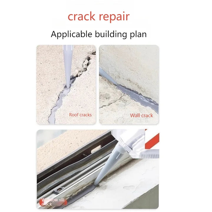 500ml Crack Sealing Adhesive Quick-drying and Self-leveling Cement for Crack Sealing Roof and Floor Crack Repair Adhesive