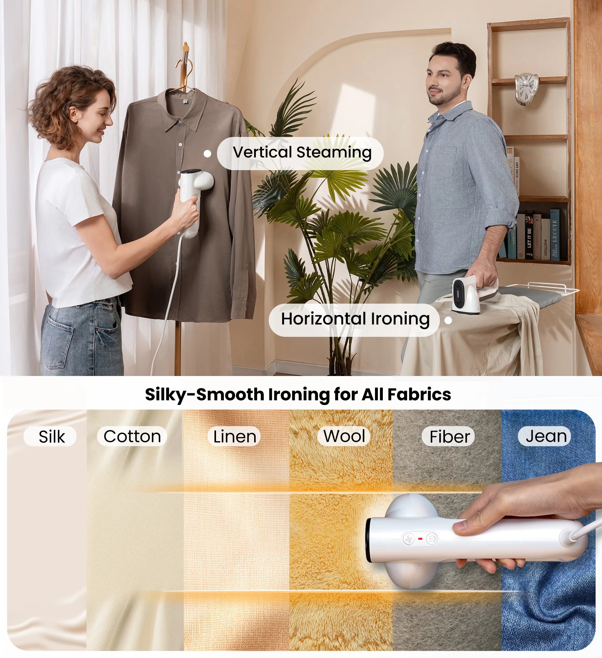 Magic 1 2300Pa Vacuum Steamer Handheld Steam Iron with Powerful Suction for Fast Wrinkle Removal