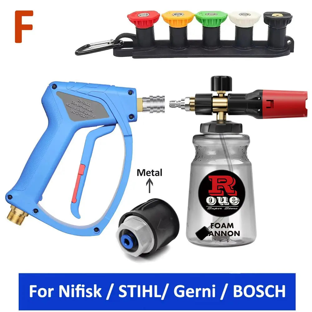 KAIKARAI High Pressure Washer Water Gun Outdoor Snow Foam Gun Car Wash Spray Gun Watering Can 4080PSI for Nilfisk Parkside Lavor