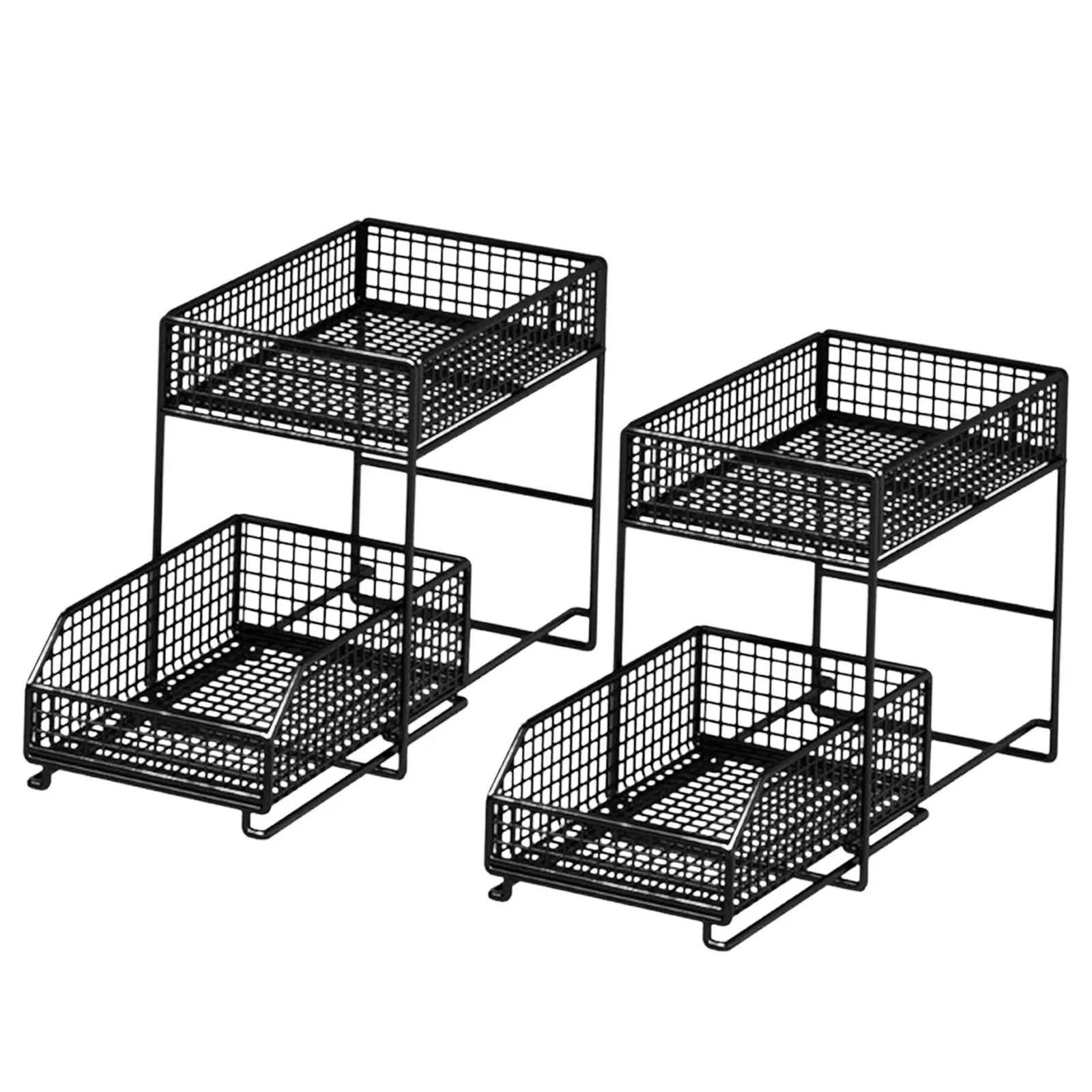 under Sink Organizer, Storage Sliding Cabinet Organizer 2 Tier Sliding Kitchen