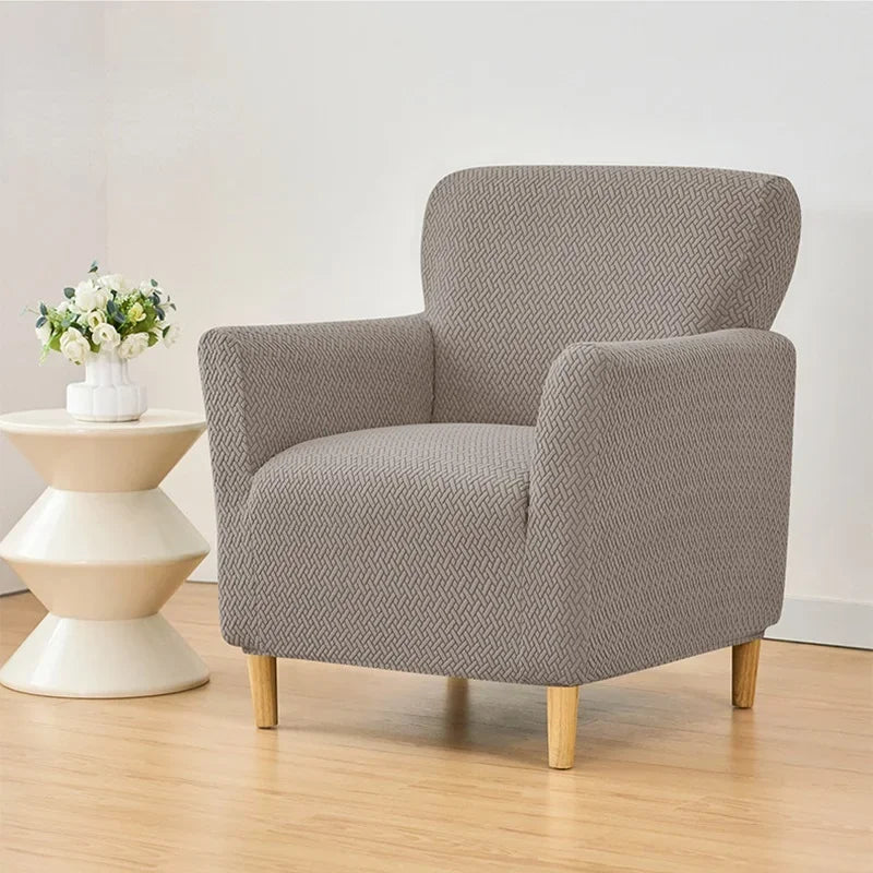 1PC Nordic Club Chair Cover for Living Room Elastic Jacquard Armchair Slipcover Non Slip Tub Single Sofa Slipcovers funda sillon