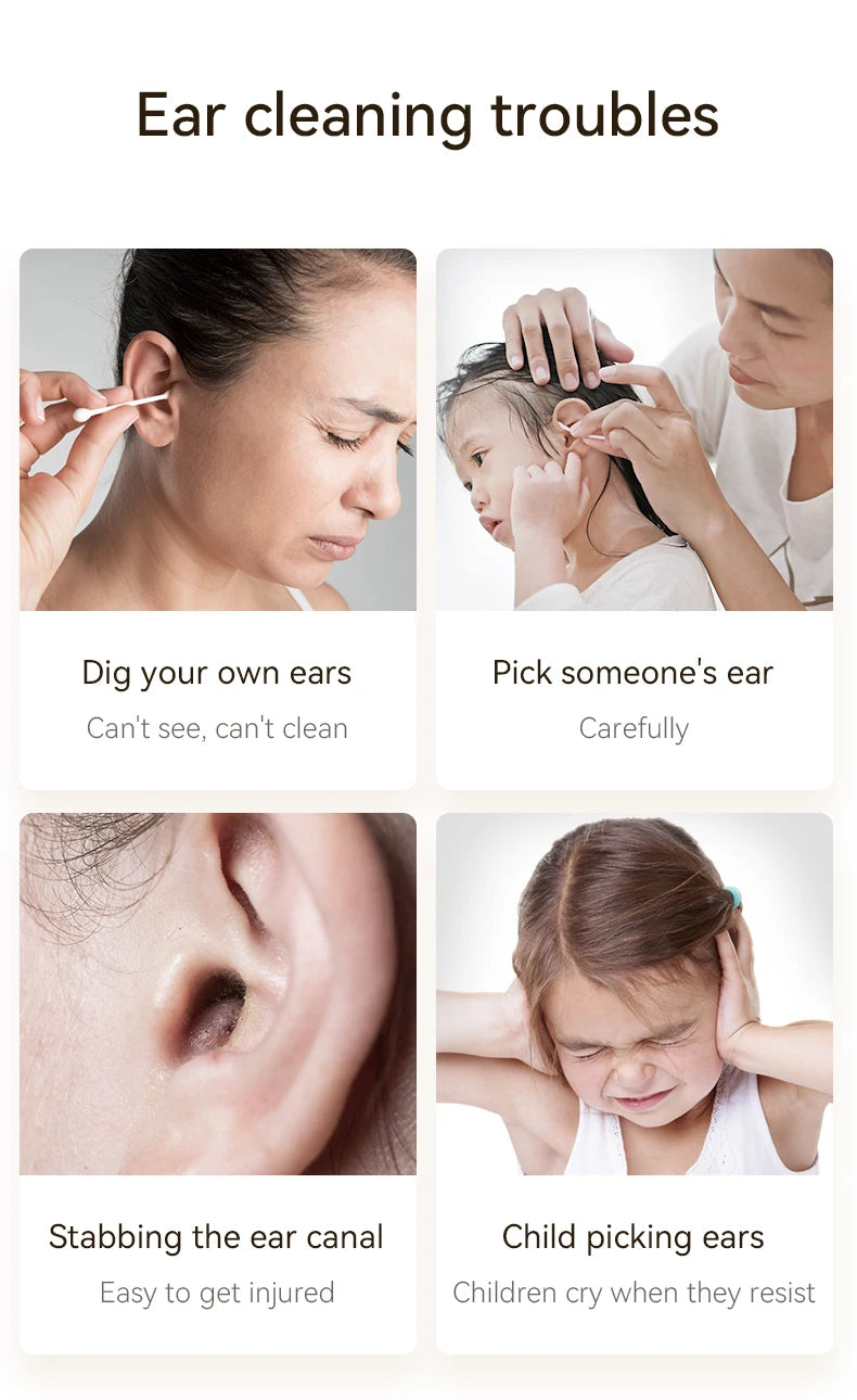 Ear Wax Removal Tool Camera 8M HD Camera and 6 LED Lights Ear Cleaner with Camera Endoscope Ear Cleaning kit for Adult and Child