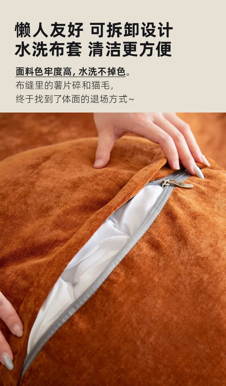 Nordic Compression sofa medium-ancient fabric small apartment living room foldable dual-purpose sponge sofa bed Home Furniture