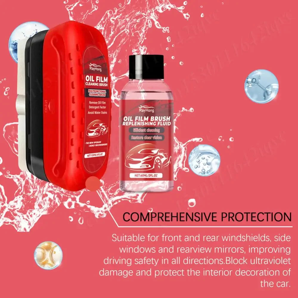 Car Windshield Oil Film Cleaner Glass Cleaning Board Glass Cleaning Wipe Board Glass Oil Film Remover Car Glass Cleaner Brush