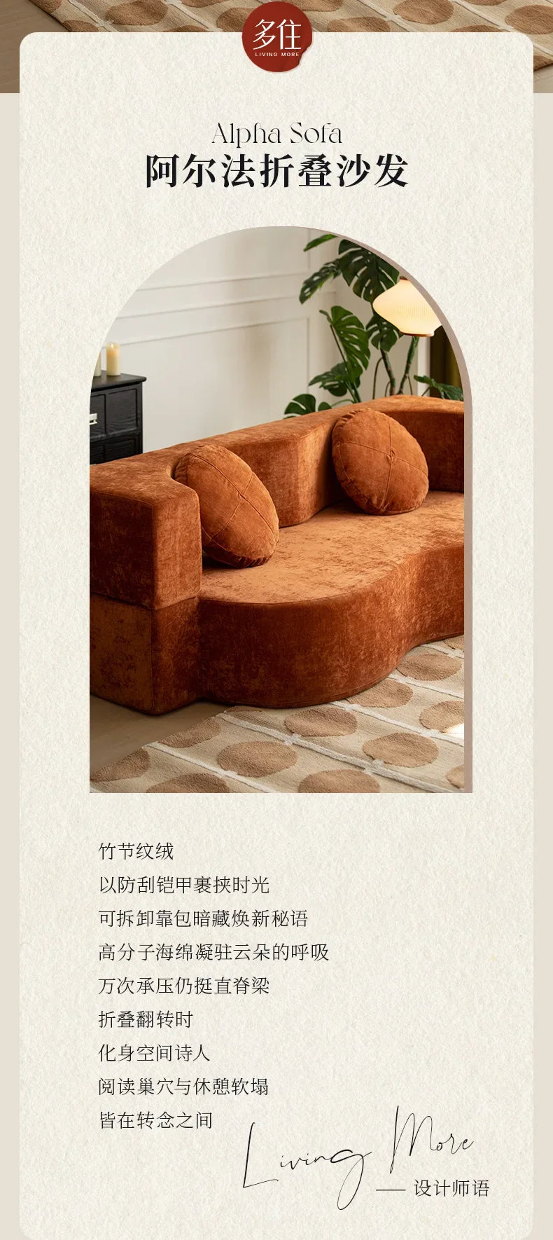 Nordic Compression sofa medium-ancient fabric small apartment living room foldable dual-purpose sponge sofa bed Home Furniture