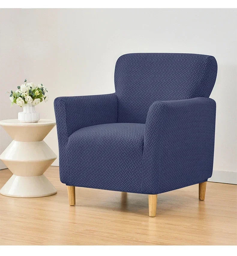 1PC Nordic Club Chair Cover for Living Room Elastic Jacquard Armchair Slipcover Non Slip Tub Single Sofa Slipcovers funda sillon