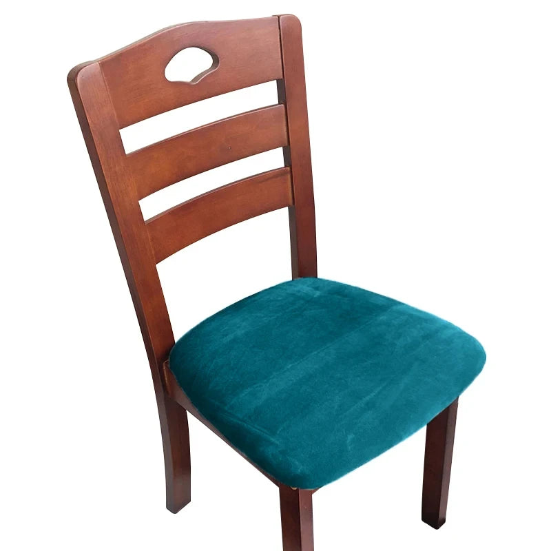 Velvet Chair Seat Cover Super Soft Seat Cushion Covers Stretch Chair Cover Slipcovers For Hotel Banquet Dining Living Room