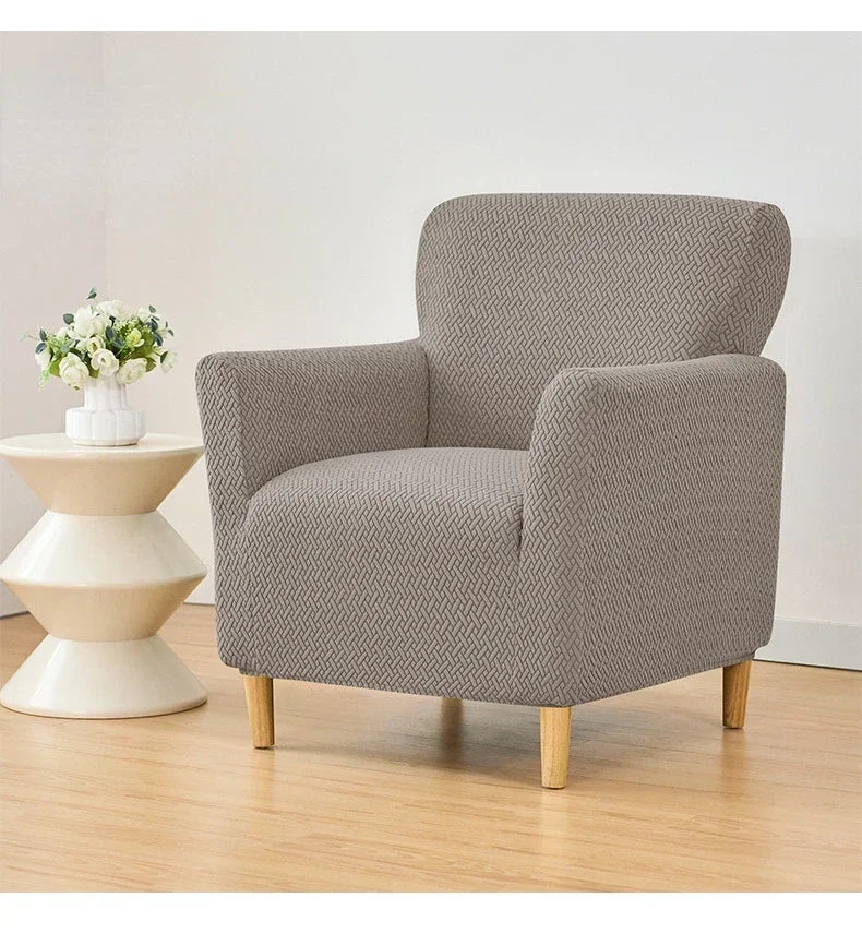 1PC Nordic Club Chair Cover for Living Room Elastic Jacquard Armchair Slipcover Non Slip Tub Single Sofa Slipcovers funda sillon