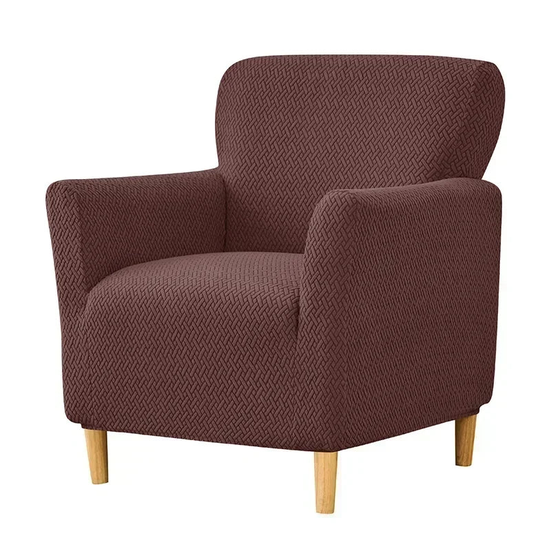 1PC Nordic Club Chair Cover for Living Room Elastic Jacquard Armchair Slipcover Non Slip Tub Single Sofa Slipcovers funda sillon